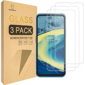 Mr.Shield [3-Pack] Designed For Nokia XR20 [Tempered Glass] [Japan Glass with 9H Hardness] Screen Protector with Lifetime Replacement