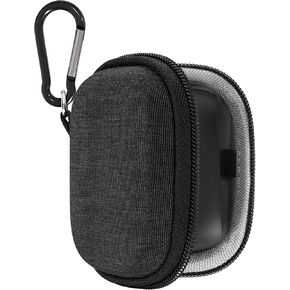 Geekria Shield Earbuds Case Compatible with Jabra Elite 10 Gen 2, Elite 75t True Wireless Earbud, Replacement Hard Shell Travel Carrying Bag with Carabiner Clip (Dark Grey)
