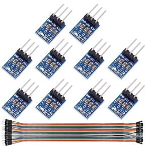 10Pcs 5V to 3.3V Step-Down Power Supply Buck Module DC 4.75V-12V to 3.3V Voltage Regulator AMS1117-3.3 LDO 800MA Buck Module Soldering Kit