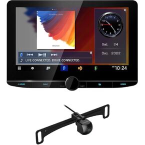 KENWOOD eXcelon Reference DMX1057XR 10.1" Digital Multimedia Bluetooth Car Stereo with USB, 10.1" Floating Touchscreen HD Display | Plus KENWOOD CMOS-240U Universal Backup Camera