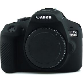 Silicone Camera Case Full Body Protective Shell Cover Skin for Canon EOS 1300D 1500D Rebel T6 T7 Digital Cameras - Black