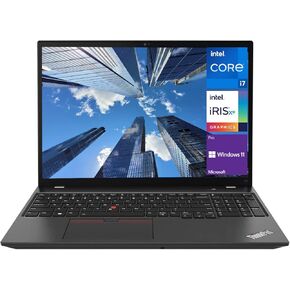 Lenovo ThinkPad T16 Gen 1 Business Laptop, 16" FHD+ Display, Intel Core i7-1260P Processor, 16GB RAM, 512GB SSD, Fingerprint Reader, Backlit KB, HDMI, RJ-45, Wi-Fi 6, Windows 11 Pro, Black