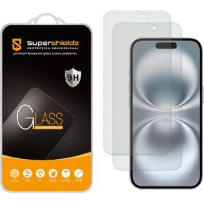 Supershieldz (2 Pack) Anti Glare (Matte) Tempered Glass Screen Protector Designed for iPhone 16 Plus/iPhone 15 Plus (6.7 inch), Anti Fingerprint, Anti Scratch, Bubble Free