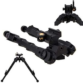 Outdoor Tactical QD Bipod Black Tactical Bipod 6-9 Inches for Fast Expansion and Adjustable Stability