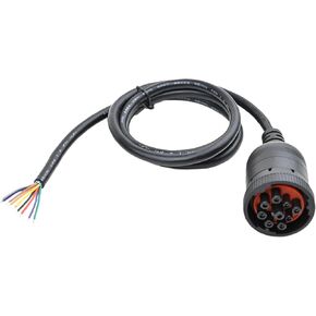 100cm/3.3FT 9P J1939 Male Adapter DIY 9 Pin to Open End Pigtail Cable (1m Black Male Pigtail)