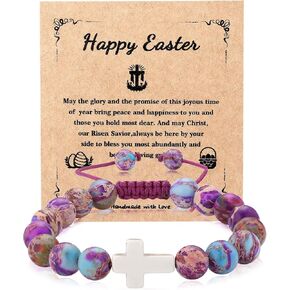 Natural Stone Butterfly Cross Heart Sunflower Pendant Bracelet Suitable for Christmas New Year Valentine'S Day Birthday Bracelet Gifts