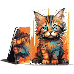 Case for Samsung Galaxy Tab S10 Plus 2024/ S9 Plus/ S9 FE Plus 5G 12.4 Inch 2023, Adjustable Stand Auto Wake/Sleep Smart Leather Cover (Burning Baseball)