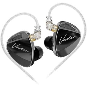 KZ Vader Triple Driver in-Ear Monitor Music Earphone,HIFI IEM with 4 Tuning Levels, 0.75mm Pins Wired Sport Earbud Headphones (Balanced Version, without Mic)