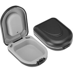 Portable Hearing Aid Case, Waterproof Drop-resistant Bluetooth Headphones/Jewelry/Ear Buds/Small Things Storage Box Protection Organizer for Outdoor Travel (Black)