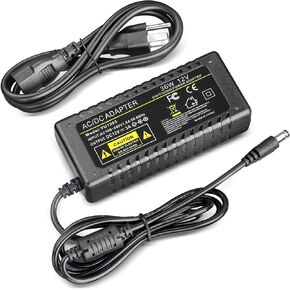 12V 3A 36W Power Supply AC/DC Adapter AC 100-240V to DC 12V Converter 12 Volt 3 Amp Power Transformer with 5.5x2.5mm DC Output Jack for LED Strip Module Light