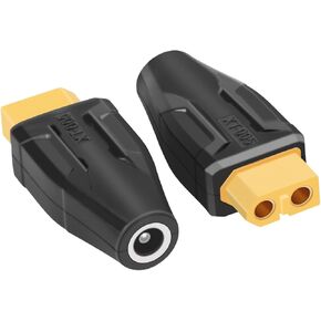 RIIEYOCA XT60 to DC5521 Connector,XT60 Female to DC 5.5mm X 2.1mm Female Wireless Adapter for RC car,FPV Drone,LiPo Battery,Laptop Power Supplies, etc(2pack)