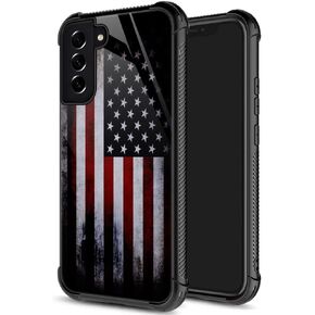 بالنسبة لحالة Samsung Galaxy S22 ، حماية من الدرجة العسكرية ، زوايا مقاومة للصدمات ، علبة هاتف مضادة للخلع لـ Samsung Galaxy S22-العلم القديم