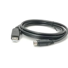 USB to MD8 8-Pin Round Head Cable for Allen Bradley AB PLC 1761-CBL-PM02 Programming(1.8 Meters)