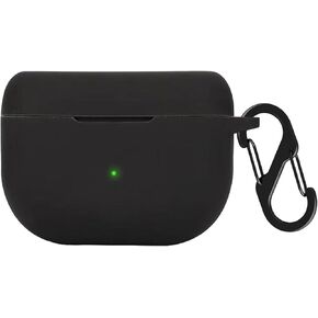 Silicone Case Compatible with Jabra Elite 10 Gen 2/ Jabra Elite 8 Active Gen 2, Shockproof Protective Earbuds Cover with Carabiner Accessories (Black)
