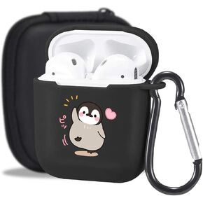 MAYCARI Cute Sloth Case for AirPods 2&1 with Keychain,（Yellow） Animals Design Protective Soft TPU Cover Compatible with Apple AirPods Charging Case for Girls&Boys