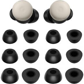 BLUEWALL 6 Pairs Foam Ear Tips Compatible with Pixel Buds Pro 2, 6 Pairs S/M/L Sizes Replacement Memory Foam Earbuds Tips, Compatible with Pixel Buds Pro 2 Black