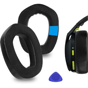 Geekria Sport Cooling-Gel Replacement Ear Pads for Logitech G435, G335 Headphones Ear Cushions, Headset Earpads, Ear Cups Cover Repair Parts (Black)