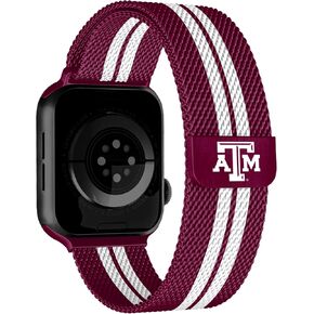 SOAR NCAA Stainless Steel Band Compatible with Apple Watch | Magnetic Closure Watch Band