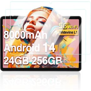 واقي الشاشة لـ Suaat S6 Tablet 11 بوصة Android 14 أقراص ، uyrurel مضادة للخلع 9H صلبة اللمس حساس 2.5D حواف مدورة خالية من التثبيت سهلة التثبيت ، 2 عبوة.