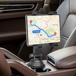OHLPRO Cup Holder Car Tablet Mount for Truck, 360° Adjustable Arm Stand Holder for iPad, Samsung Galaxy Tablet