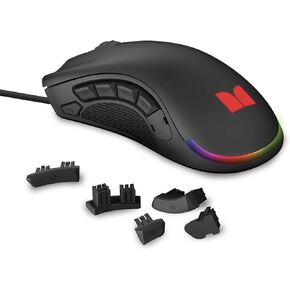 Monster Alpha 9.0 RGB Wired Gaming Mouse, Customizable Buttons, Programmable LED Lighting, True 16,000 Adjustable DPI, Ergonomic Optical PC Gaming Mouse for PC Gaming, Black
