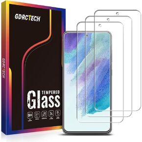 [3-Pack Screen Protector for Samsung Galaxy S21 FE 5G Tempered Glass, Bubble Free, Easy to Install, 9H Hardness