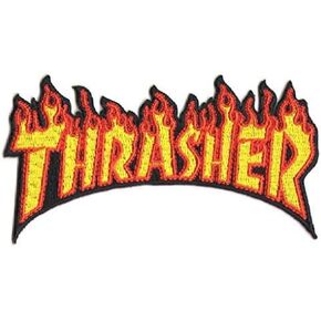 decals Set of 2-3INCH Sticker -Thrasher Skateboard Magazine Flame Punk Rock Skateboard Patch Sticker