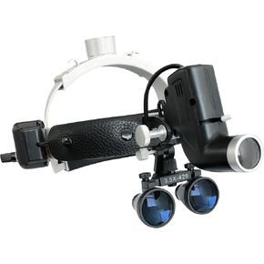 EustomA 5W Adjustable Headband LED HeadLight 3.5X Binocular Loupes Specific Headlamp DY-106
