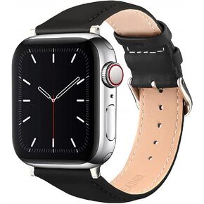 Leather Bands Compatible with Apple Watch Band 38mm 40mm 42mm 44mm， Upgrade Genuine Leather Replacement Strap Women Men for iWatch SE & Series 6/5/4/3/2/1