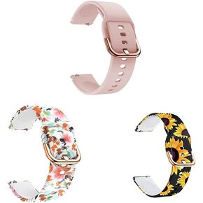 Compatible with Fossil Q Venture Watch Band/Fossil Women's Gen 6 42mm Watch Band/Fossil Gen 5E 42mm Watch Band,18mm Soft Waterproof Silicone Sport Watch Band for Fossil Gen 4 Venture HR/Charter HR