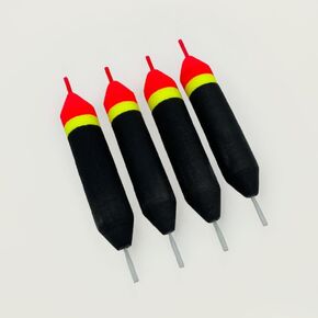 Slip Floats, 1/2oz, Set of 4, Orange/Yellow/Black - Salmon and Steelhead Floats