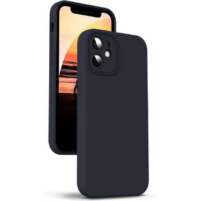 Supdeal Liquid Silicone Case for iPhone 12 Mini, [Camera Protection] [Anti Fingerprint] [Wireless Charging] 4 Layer Phone Case Protective Cover, Built-in Microfiber Case Cover, 5.4", Black