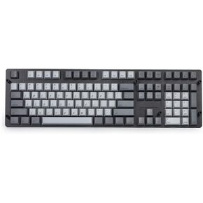 Qisan PBT Keycaps 108 Key Cherry Profile Keycap Set Dye-subbed for 61/87/104/108 MX Switches Mechanical Gaming Keyboard (Grey Combo)