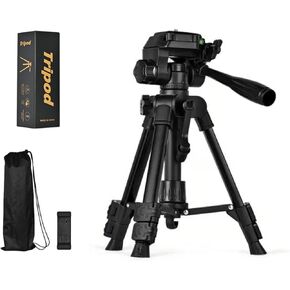 25" Tabletop & Travel Tripod, Metal Iron Camera Tripod for DSLR, Mirrorless Camera, Phone, Lightweight Tripod with 360-Degree Ball Head, Quick Release Plate, Phone Holder & Travel Bag(Black)