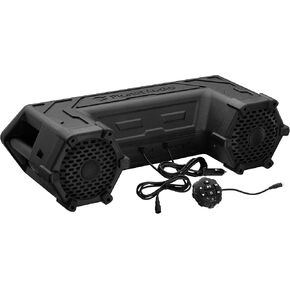Planet Audio PATV65 ATV UTV Sound System – 6.5 Inch Speakers, Tweeters, IPX5 Weatherproof, Bluetooth, Built-in Amp, LED Lightbar, Golf Cart Compatible