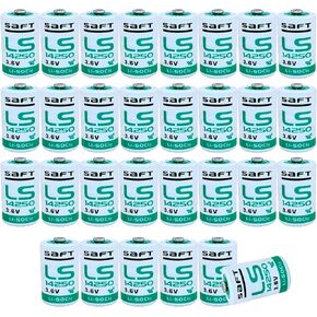 (Pack of 30) LS14250 3.6V 1/2 AA Lithium Battery Replace for SAFT LS 14250 LS14250 Battery, LS14250 Battery by SAFT, 1200mah