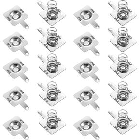 10 Pairs Battery Springs, Battery Negative to Positive Conversion Spring Contact Plated, Battery Spring Replacement (Size: 12 x 12mm)