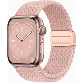 Braided Stretchy Loop Compatible with Apple Watch Band for Women Men 38mm 40mm 41mm 42mm 44mm 45mm 49mm - Sport Nylon Elastic Strap for iWatch Series Ultra SE 10 9 8 7 6 5 4 3 2 1