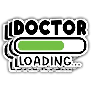 (3pcs) Doctor Loading Sticker Gifts Doctor in The Making Future MD Graduation Nurse Accessories Funny Nursing Stickers for Water Bottles Tumbler Phone Kindle Car Book - 3x2