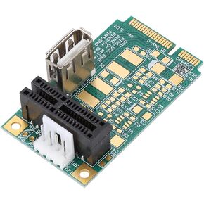 Mini PCIE to 1x Adapter, Mini PCIE to PCI Express 1x Slot Extender Riser Adapter Riser Card for PCIE 4X 8X 16X PCIE Card and USB Devices
