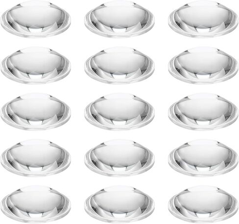 PATIKIL Diameter 29mm Flat Convex Lens, 15 Pcs Height 8.5mm PMMA Acrylic LED Optical Convex Condenser Lens with Edge for Flashlight Car Bike Head Lamp Spotlight, Transparent in Kuwait