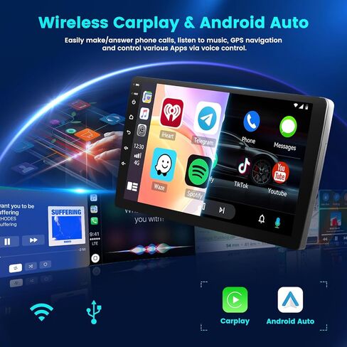[2+64g] Hikity Android 13 Car Stereo for Dodge Charger 2011-2014 مع Radio Auto Android Android اللاسلكي ، 9 بوصات شاشة تعمل باللمس مع Link GPS WiFi Bluetooth SWC Cam FM MIC in Kuwait