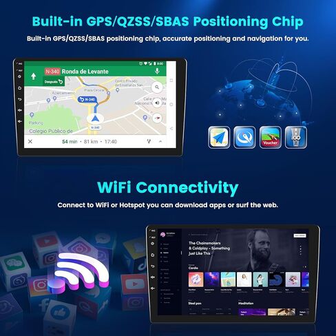 [2+64g] Hikity Android 13 Car Stereo for Dodge Charger 2011-2014 مع Radio Auto Android Android اللاسلكي ، 9 بوصات شاشة تعمل باللمس مع Link GPS WiFi Bluetooth SWC Cam FM MIC in Kuwait