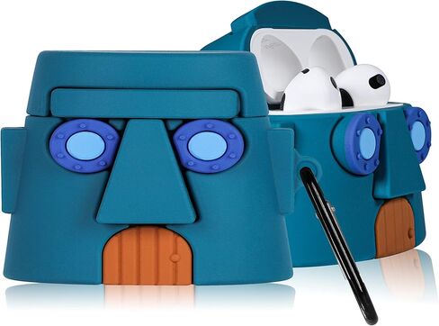 حالة Mulafnxal لـ AirPods 3 جيل ثالث لطيف سيليكون ناعم 3D Function Fun fun for Air Pod 3 (2021) Cover Kawaii Cartooner Cartooner (Stone House) in Kuwait