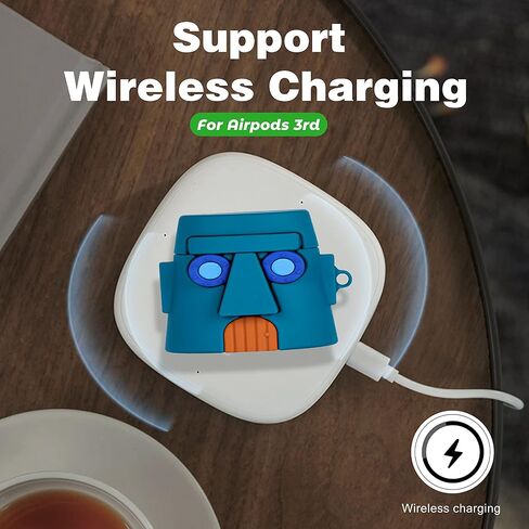 حالة Mulafnxal لـ AirPods 3 جيل ثالث لطيف سيليكون ناعم 3D Function Fun fun for Air Pod 3 (2021) Cover Kawaii Cartooner Cartooner (Stone House) in Kuwait