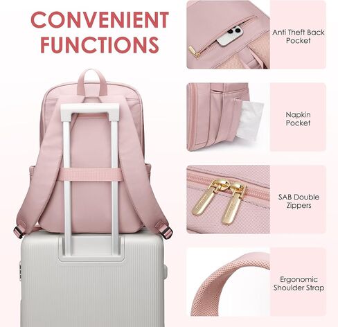 Lunch Backpack for Women Work: Men 16 Inch Laptop Backpack with Insulated Leak Proof Lunch Compartment Large Picnic Lunchbox Bag Meal Prep Bookbag for Nurse Teacher Commuter Travel Black in Saudi Arabia