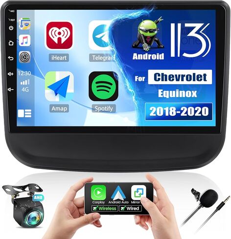 [2+64g] SteroRoid 13 Car Stereo لـ Chevy Chevrolet Equinox 2018-2020 مع Carplay & Android Auto ، 1080p ، EQ ، usb+ahd backup آلة تصوير in Kuwait