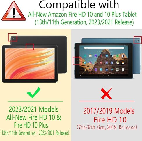 Case for All-New Amazon Fire HD 10 & 10 Plus Tablet 10.1" (13th/11th Generation, 2023/2021 Release), Slim Stand Folio Cover with Card Slot & Auto Wake/Sleep - Cute Cartoon Cats in Saudi Arabia