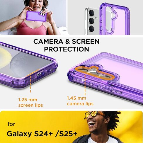 AICase for Samsung Galaxy S25 Ultra Case Clear,Heavy Duty Durable 3-Layer Crystal Transparent [Not Yellowing][Military Grade Drop Protection] Shockproof/DropProof Protective for S25 Ultra 6.9" 2025_1 in Saudi Arabia