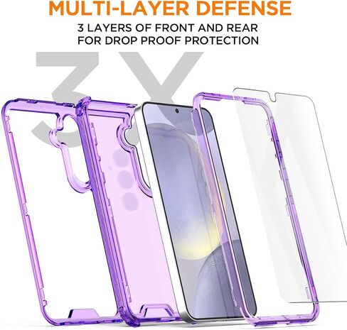 AICase for Samsung Galaxy S25 Ultra Case Clear,Heavy Duty Durable 3-Layer Crystal Transparent [Not Yellowing][Military Grade Drop Protection] Shockproof/DropProof Protective for S25 Ultra 6.9" 2025_1 in Saudi Arabia